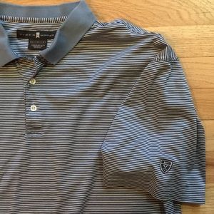 Nike Golf Tiger Woods Striped Polo Large